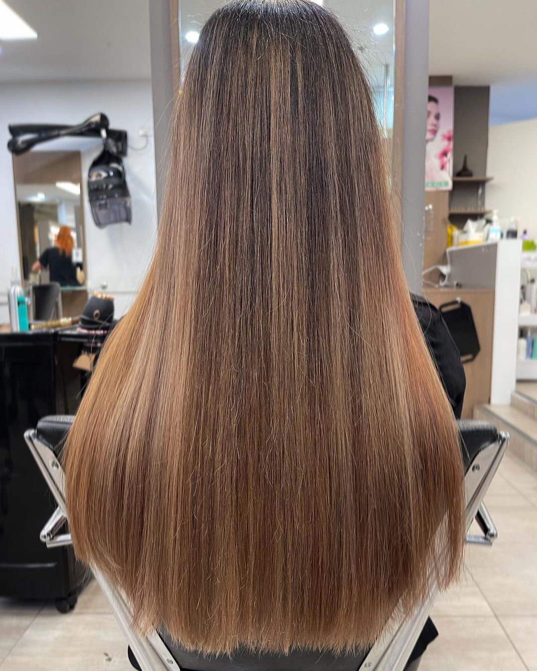 Beautiful keratin treated hair